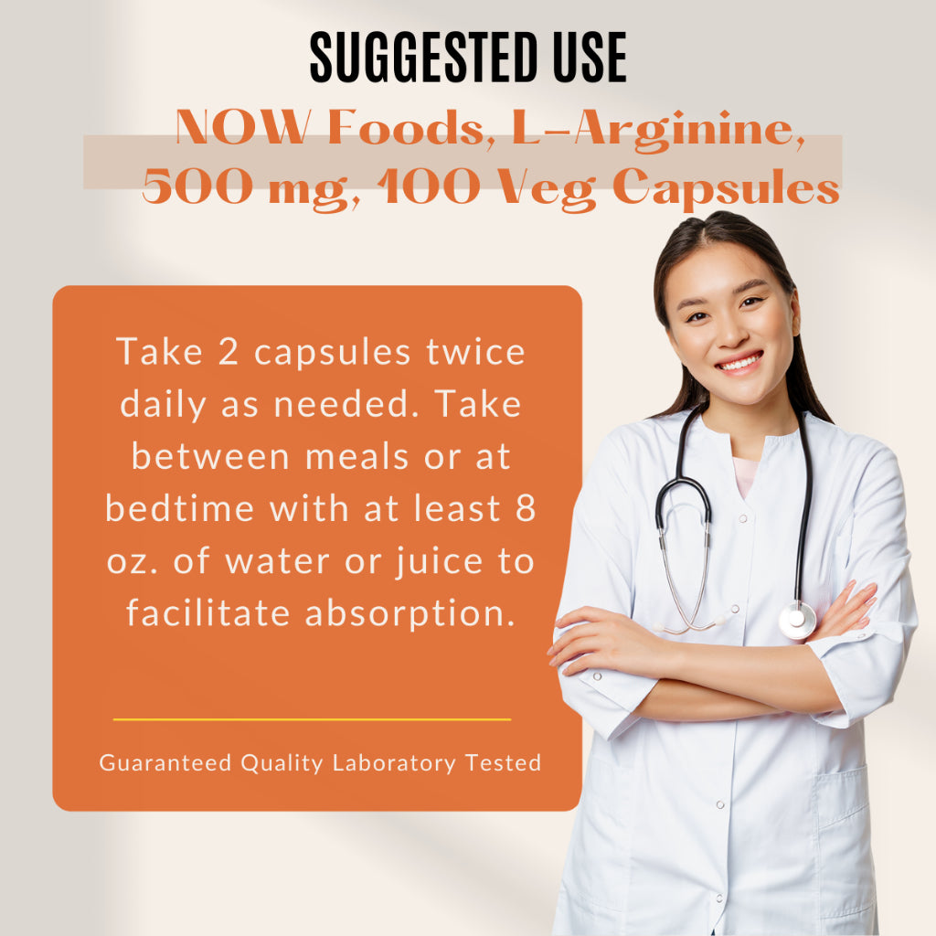 Now Foods, L-Arginine, 100-250 Veg Caps - Ultimate Sup Singapore