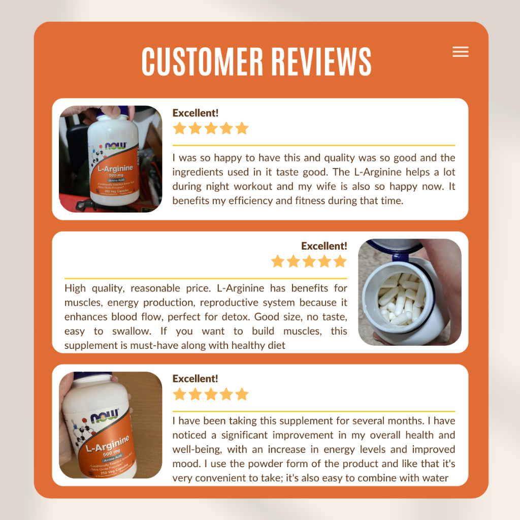 Now Foods, L-Arginine, 100-250 Veg Caps - Ultimate Sup Singapore
