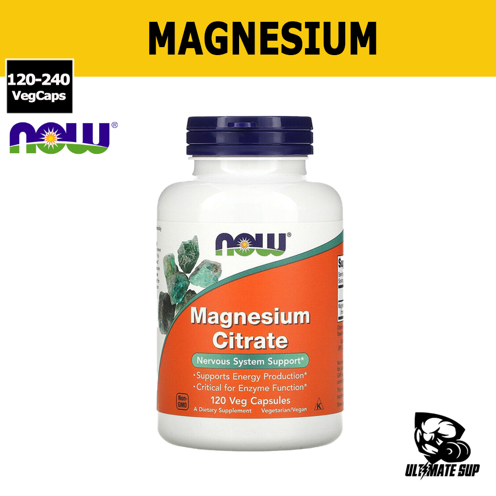 Now Foods, Magnesium Citrate, 120 - 240 Veg Capsules - Ultimate Sup Singapore