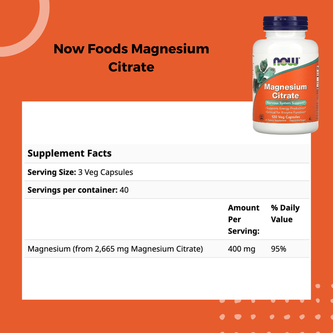 Now Foods, Magnesium Citrate, 120 - 240 Veg Capsules - Ultimate Sup Singapore