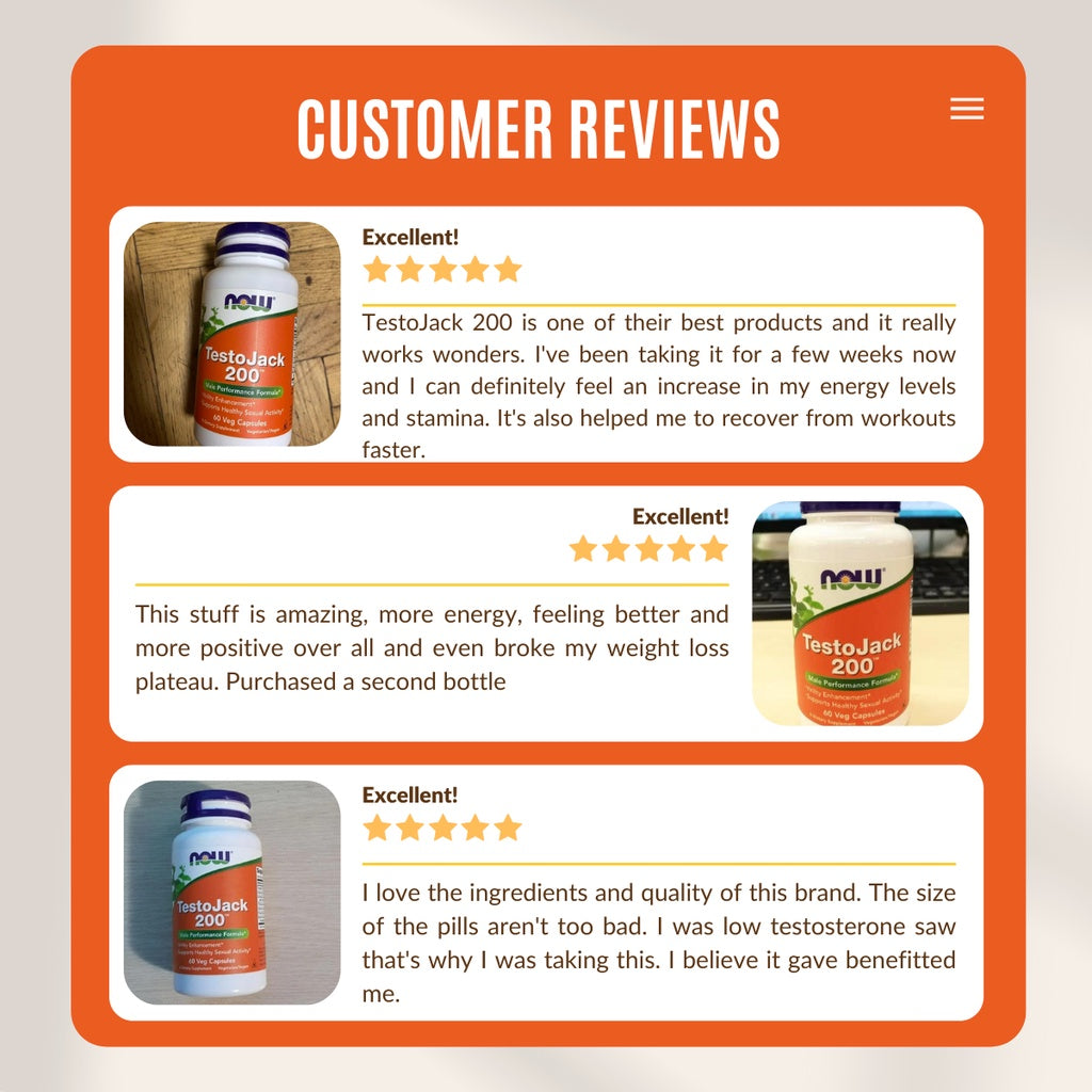 Now Foods, TestoJack 200mg, 60-120 Veggie Caps - Ultimate Sup Singapore
