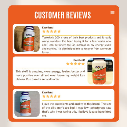 Now Foods, TestoJack 200mg, 60-120 Veggie Caps - Ultimate Sup Singapore