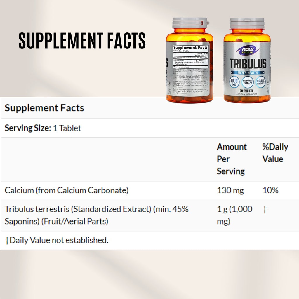 Now Sports, Tribulus, 1000mg, Enhance Vitality & Virility, 90 - 180 Tablets - Ultimate Sup Singapore