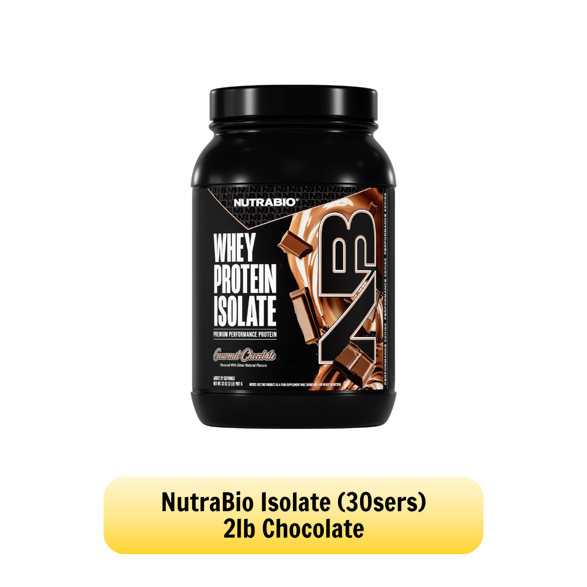 NUTRABIO Whey Protein Isolate Full Label Disclosure Muscle Recovery Protein Powder 2Lb 5Lb