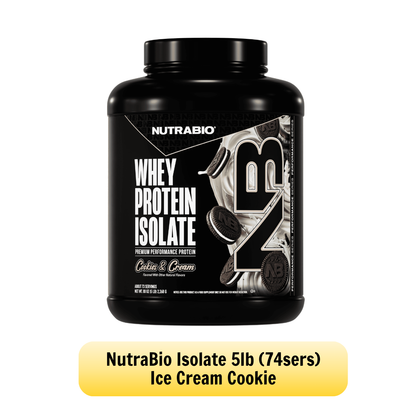 NUTRABIO Whey Protein Isolate Full Label Disclosure Muscle Recovery Protein Powder 2Lb 5Lb