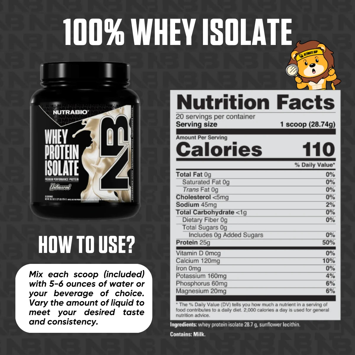 NUTRABIO Whey Protein Isolate