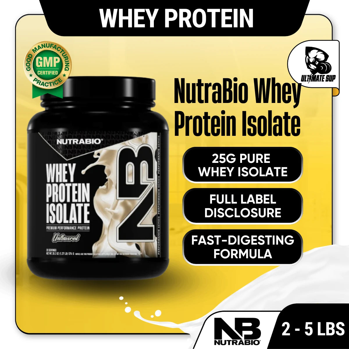 NUTRABIO Whey Protein Isolate