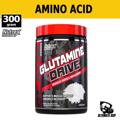 Nutrex Research, Glutamine Drive, Unflavored, 300g - Ultimate Sup Singapore