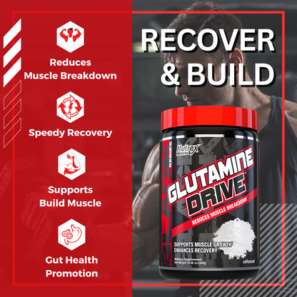 Nutrex Research, Glutamine Drive, Unflavored, 300g - Ultimate Sup Singapore
