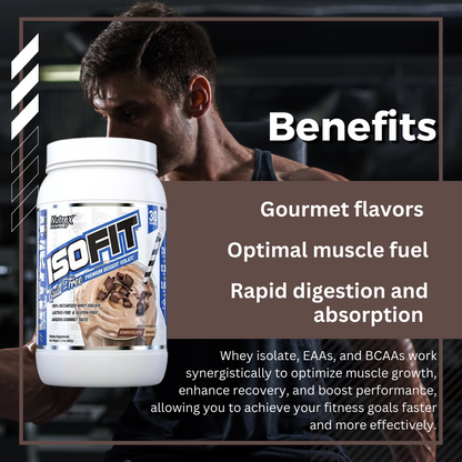 Nutrex Research, IsoFit Whey Protein Isolate, 30-70 Sers - Ultimate Sup Singapore