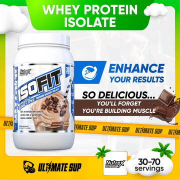 Nutrex Research, IsoFit Whey Protein Isolate, 30-70 Sers - Ultimate Sup Singapore