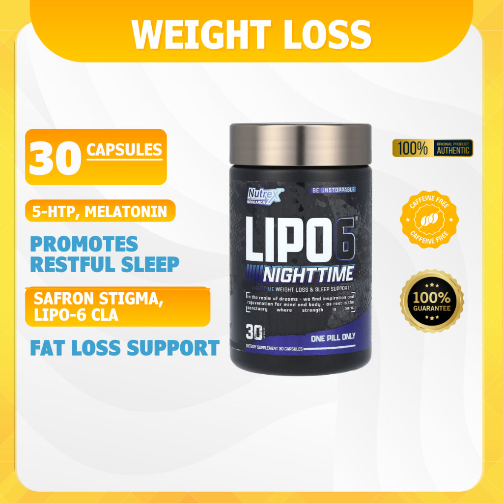 Nutrex Research, LIPO-6 Black Nighttime, 30 Black-Caps - Ultimate Sup Singapore