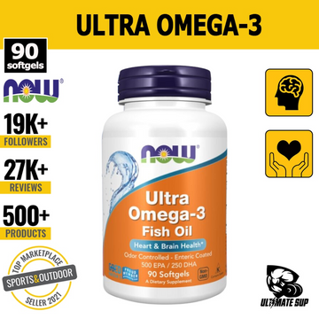 Now Foods, Ultra Omega-3, Fish Oil, 90 - 180 Softgels - Ultimate Sup Singapore