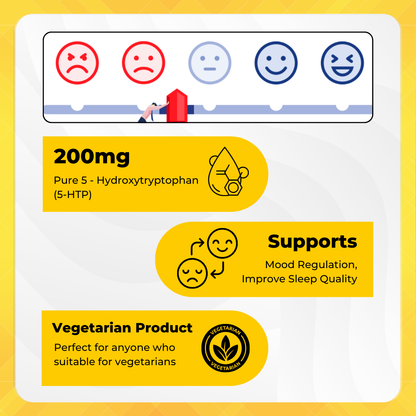 Nutricost, 5-HTP, Enhances Mood, Improve Sleep Quality, 200 mg, 120 Capsules - Ultimate Sup Singapore