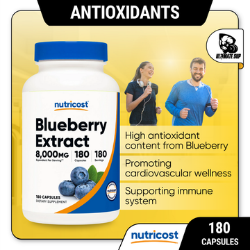 Nutricost, Blueberry Extract, 160 mg, 180 Capsules - Ultimate Sup Singapore