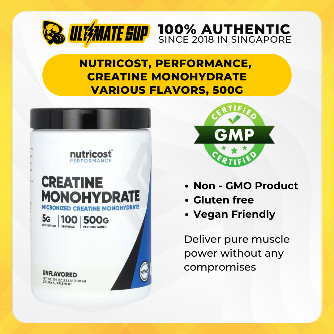 Nutricost, Creatine Monohydrate, 300g-1kg - Ultimate Sup Singapore
