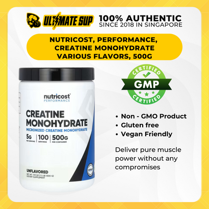 Nutricost, Creatine Monohydrate, 300g-1kg - Ultimate Sup Singapore