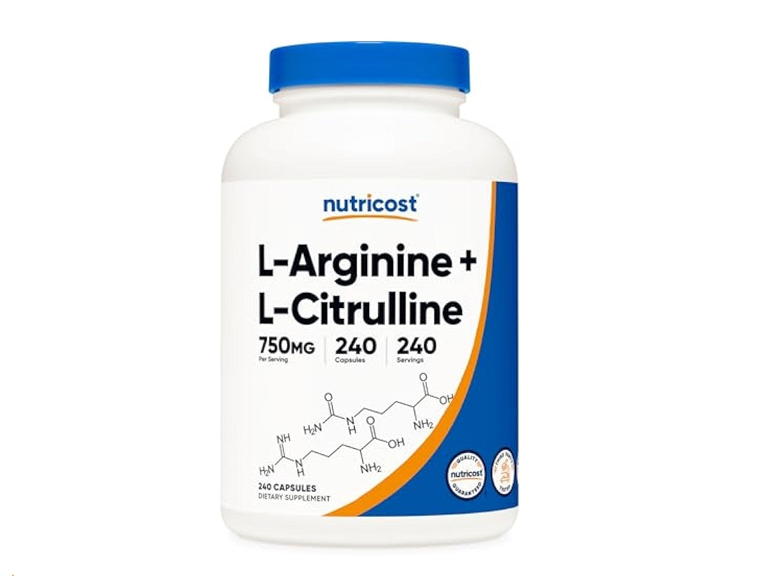 Nutricost, L-Arginine + L-Citrulline, 240 Capsules - Ultimate Sup Singapore
