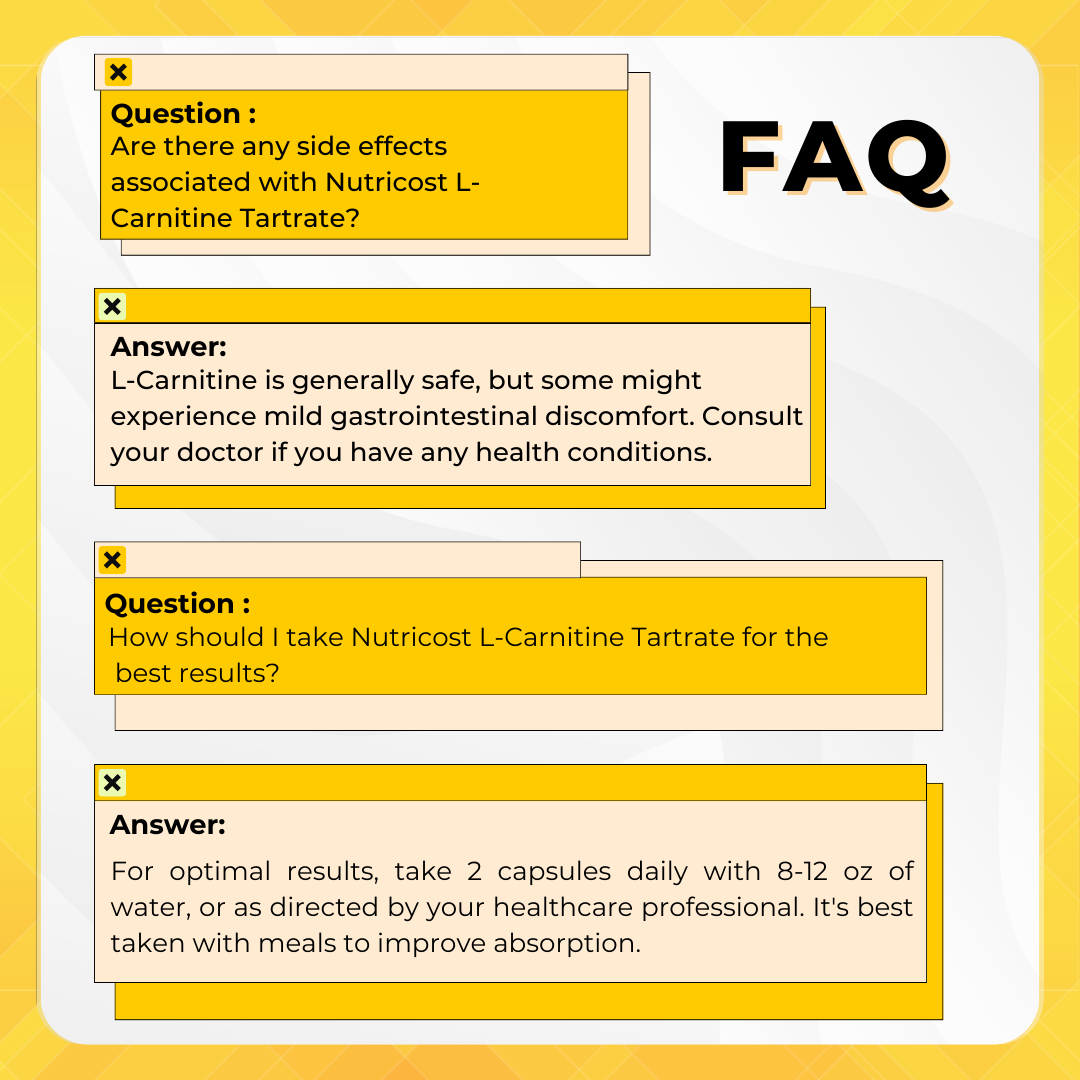 Nutricost, L-Carnitine Tartrate, 120 -240 Caps - Ultimate Sup Singapore