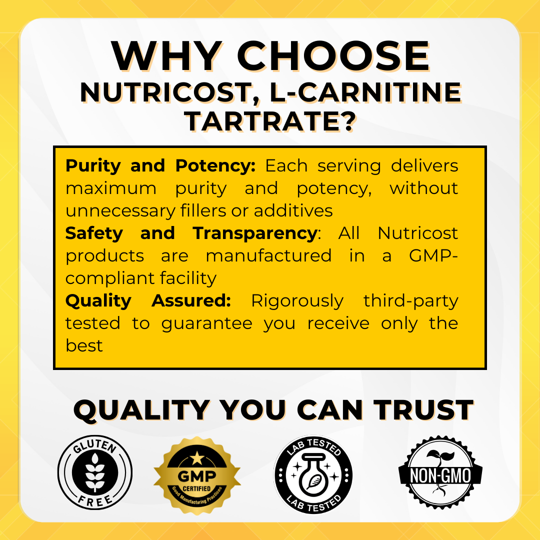Nutricost, L-Carnitine Tartrate, 120 -240 Caps - Ultimate Sup Singapore