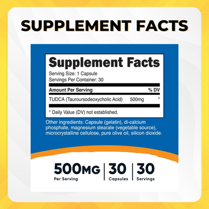 Nutricost, TUDCA, Liver Protection, Reduce Toxin Buildup, 500 mg/250mg, 30 - 60 Capsules - Ultimate Sup Singapore