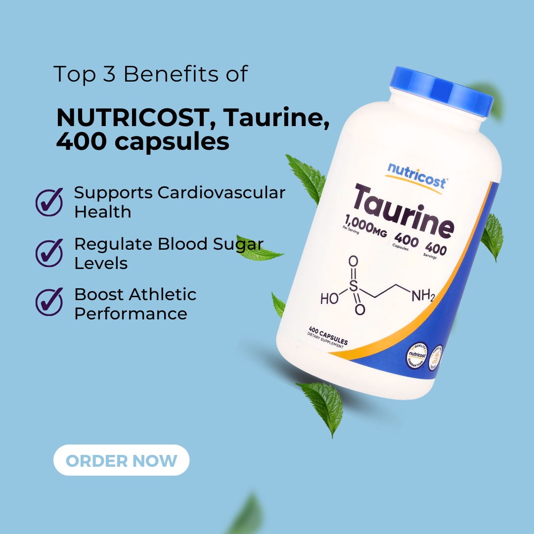 Nutricost, Taurine, 400 Caps - Ultimate Sup Singapore