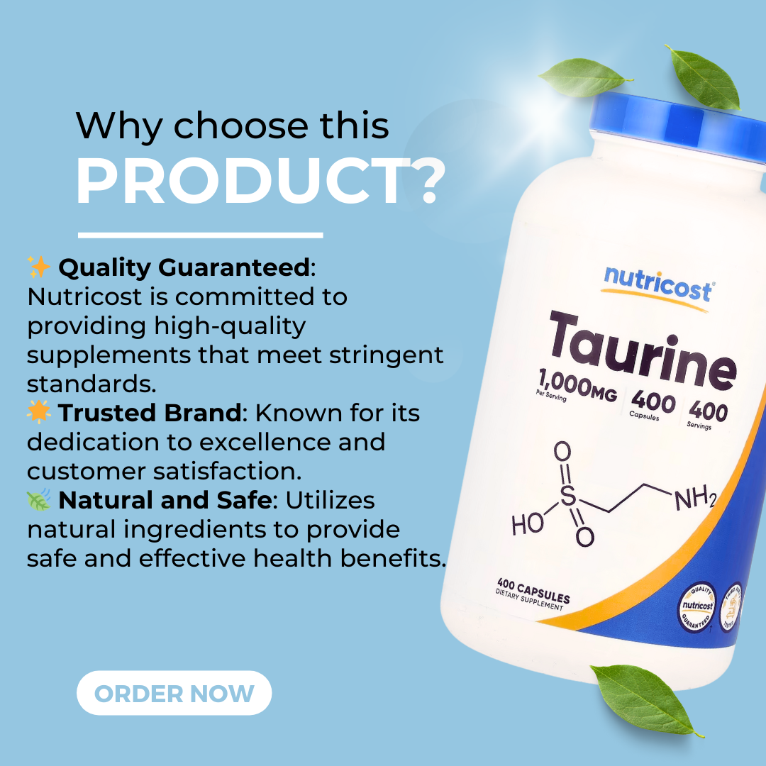 Nutricost, Taurine, 400 Caps - Ultimate Sup Singapore