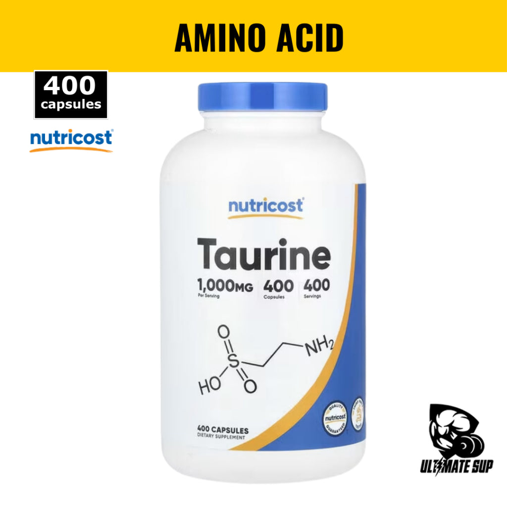 Nutricost, Taurine, 400 Caps - Ultimate Sup Singapore