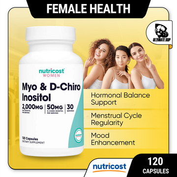 Nutricost, Women, Myo & D-Chiro Inositol, 120 Capsules - Ultimate Sup Singapore