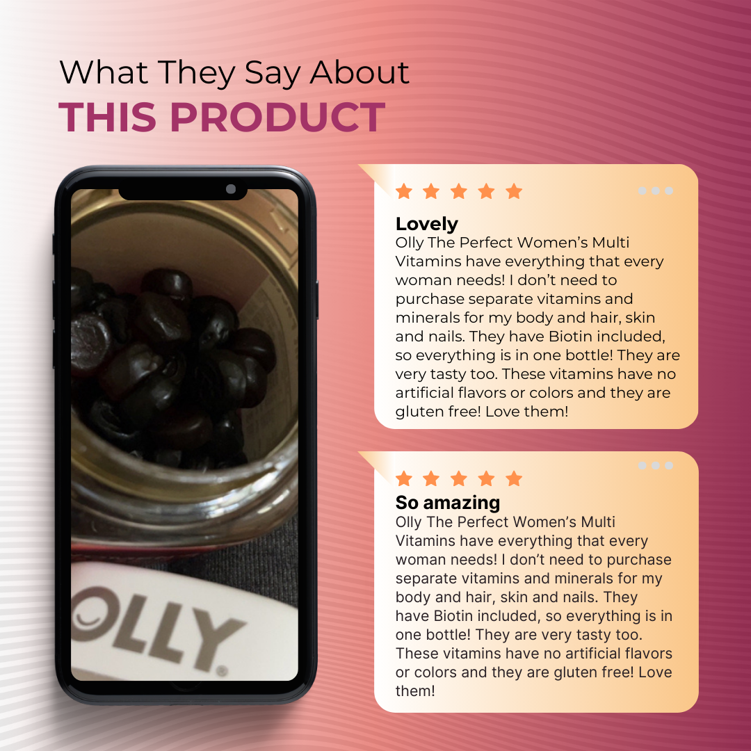 OLLY, Women's Multi, Blissful Berry , Multivitamins For Women, with Biotin & Folic Acid, 130 Gummies - Ultimate Sup Singapore