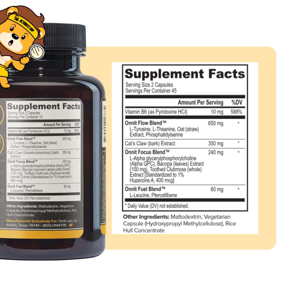 ONNIT Alpha Brain, Caffeine-Free Focus, Brain Booster & Memory Support, 90 Capsules - Ultimate Sup Singapore