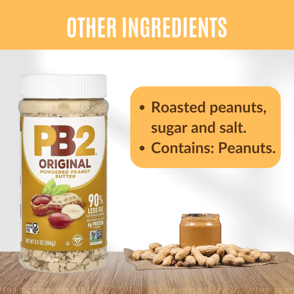 PB2 Foods, The Original PB2, Powdered Peanut Butter, 6.5 - 16 - 32 oz - Ultimate Sup Singapore