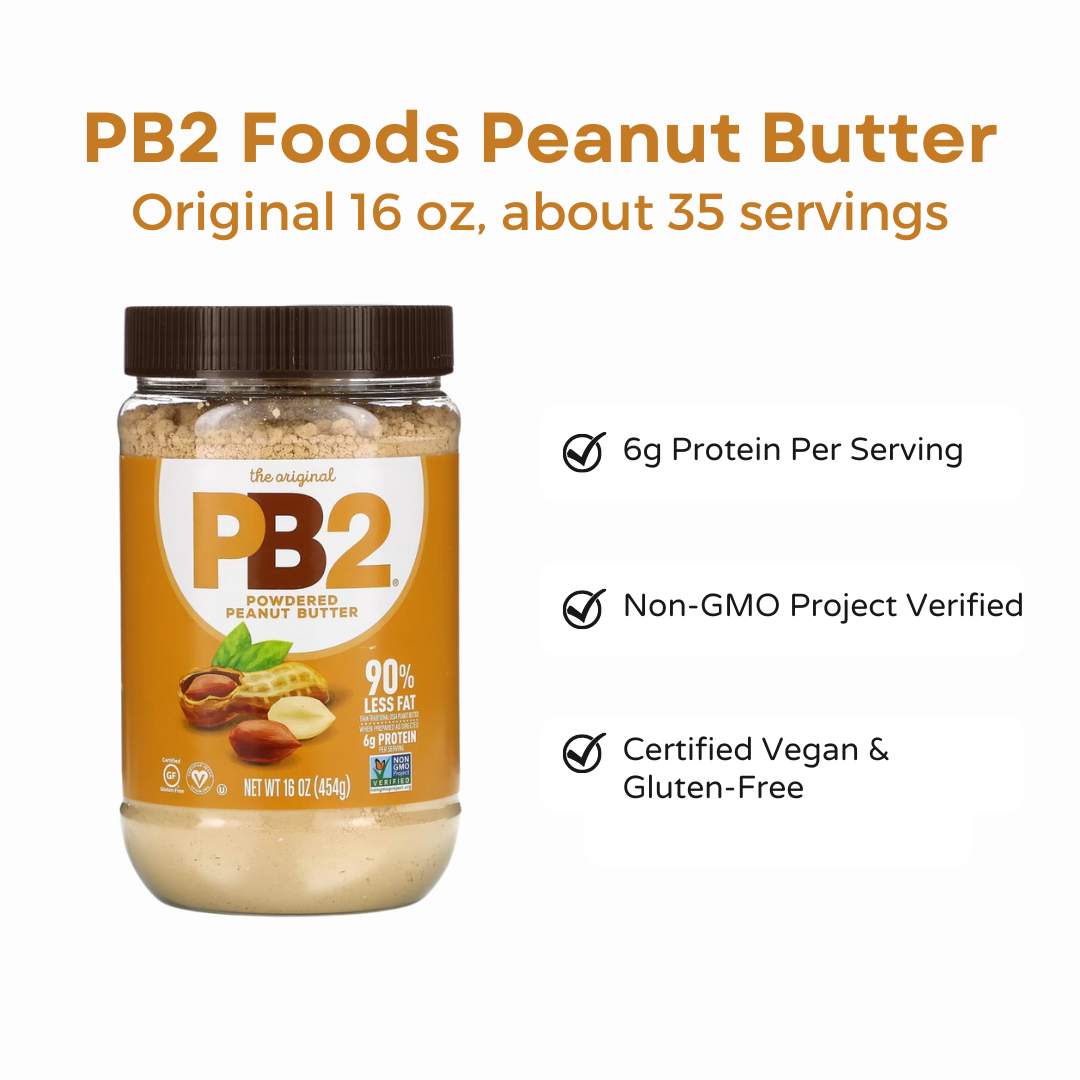 PB2 Foods, The Original PB2, Powdered Peanut Butter, 6.5 - 16 - 32 oz - Ultimate Sup Singapore