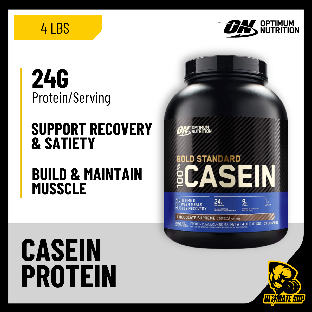 Optimum Nutrition, Gold Standard 100%, Casein, 1.81-4 lbs - Ultimate Sup Singapore
