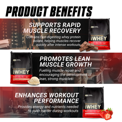 Optimum Nutrition, Gold Standard, 100% Whey Protein Powder, 10lbs - Ultimate Sup Singapore