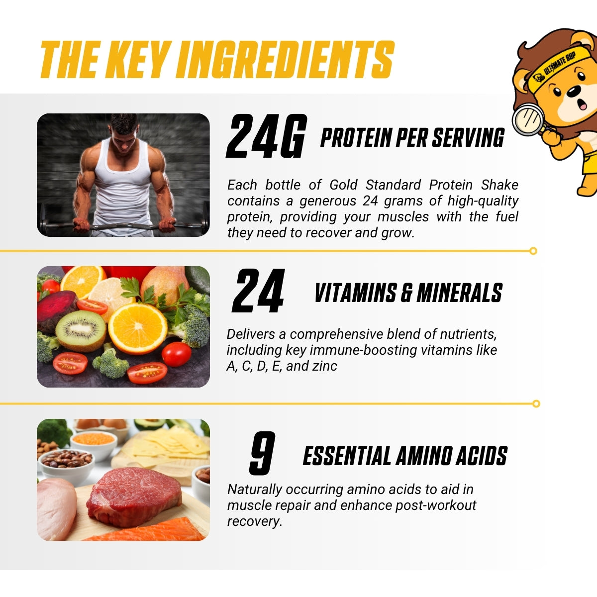 Optimum Nutrition, Gold Standard Protein Shake, 4-12 cans - Ultimate Sup Singapore