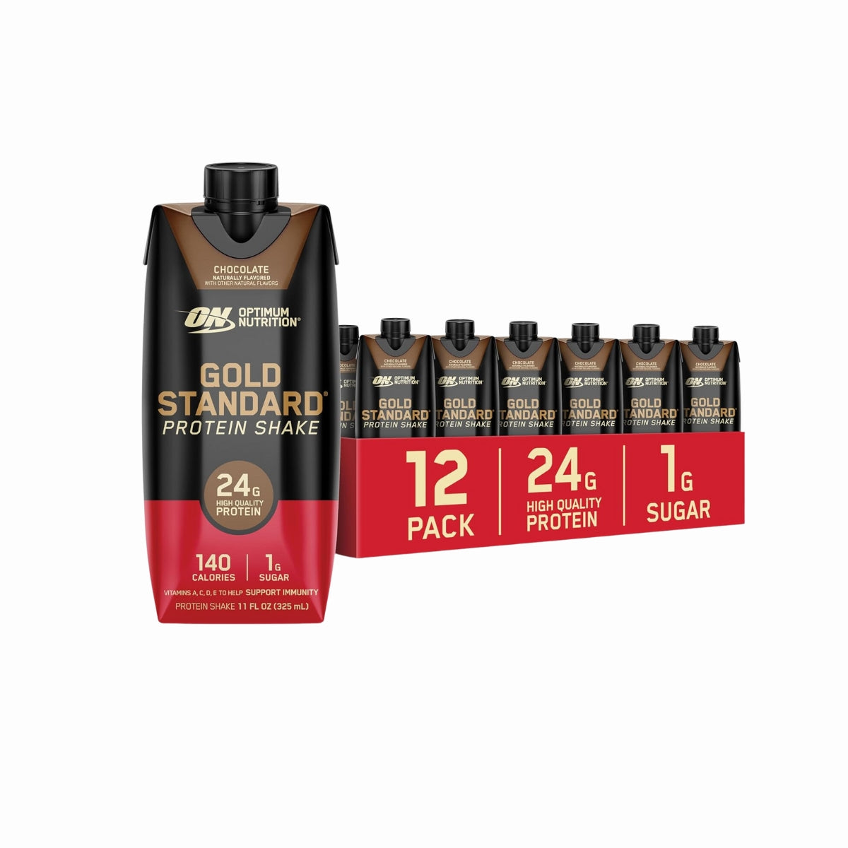 Optimum Nutrition, Gold Standard Protein Shake, 4-12 cans - Ultimate Sup Singapore