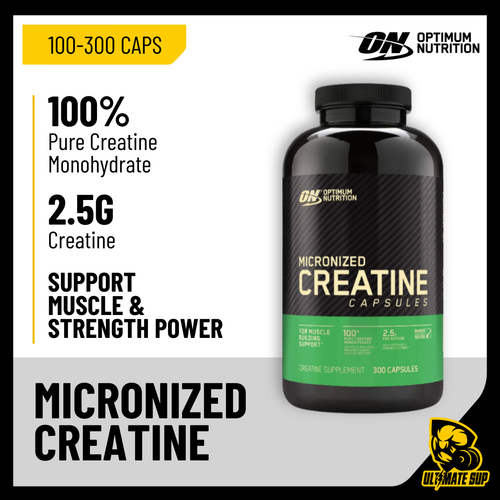 Optimum Nutrition, Micronized Creatine Monohydrate, 300 Capsules - Ultimate Sup Singapore