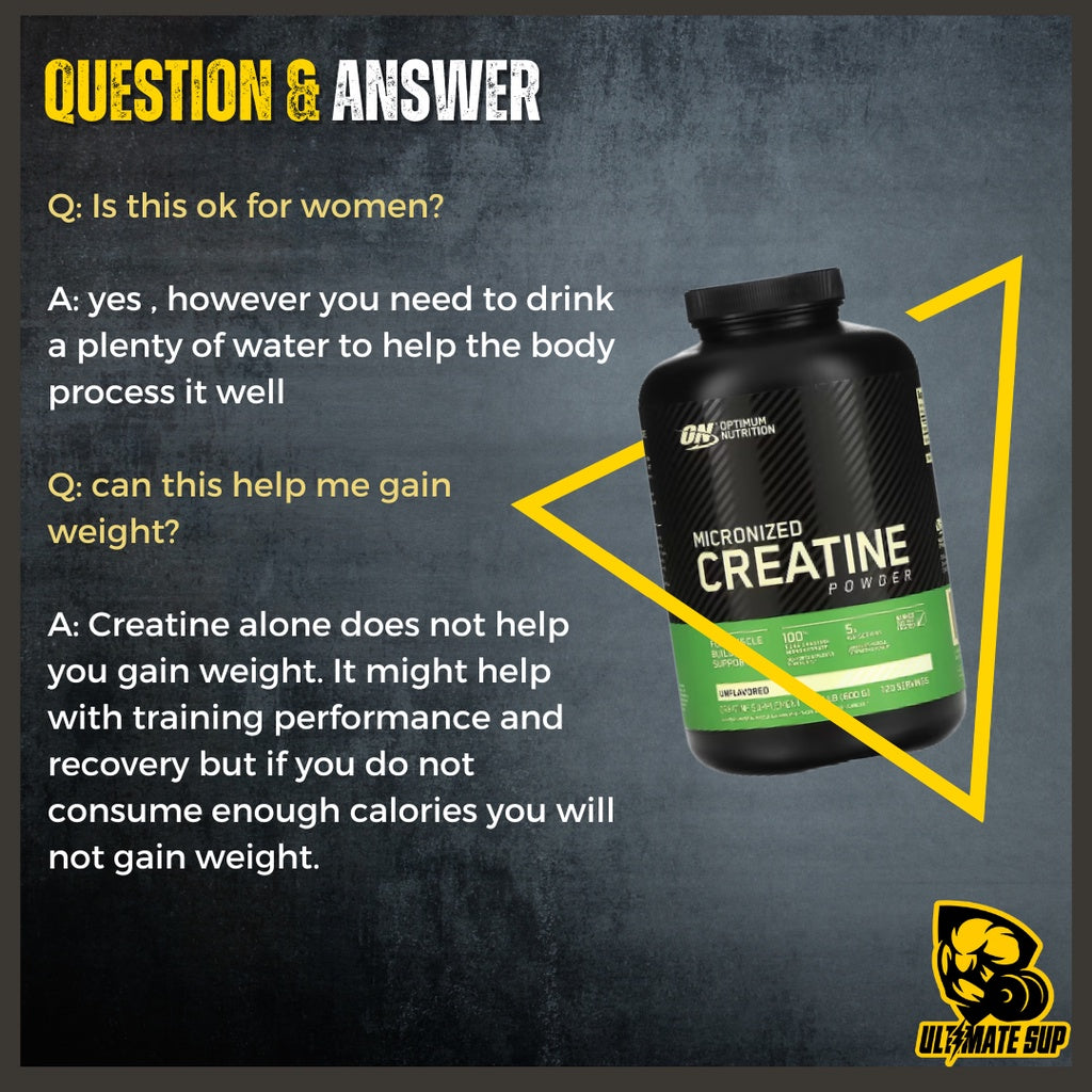 Optimum Nutrition, Micronized Creatine Powder, 60-240 sers - Ultimate Sup Singapore