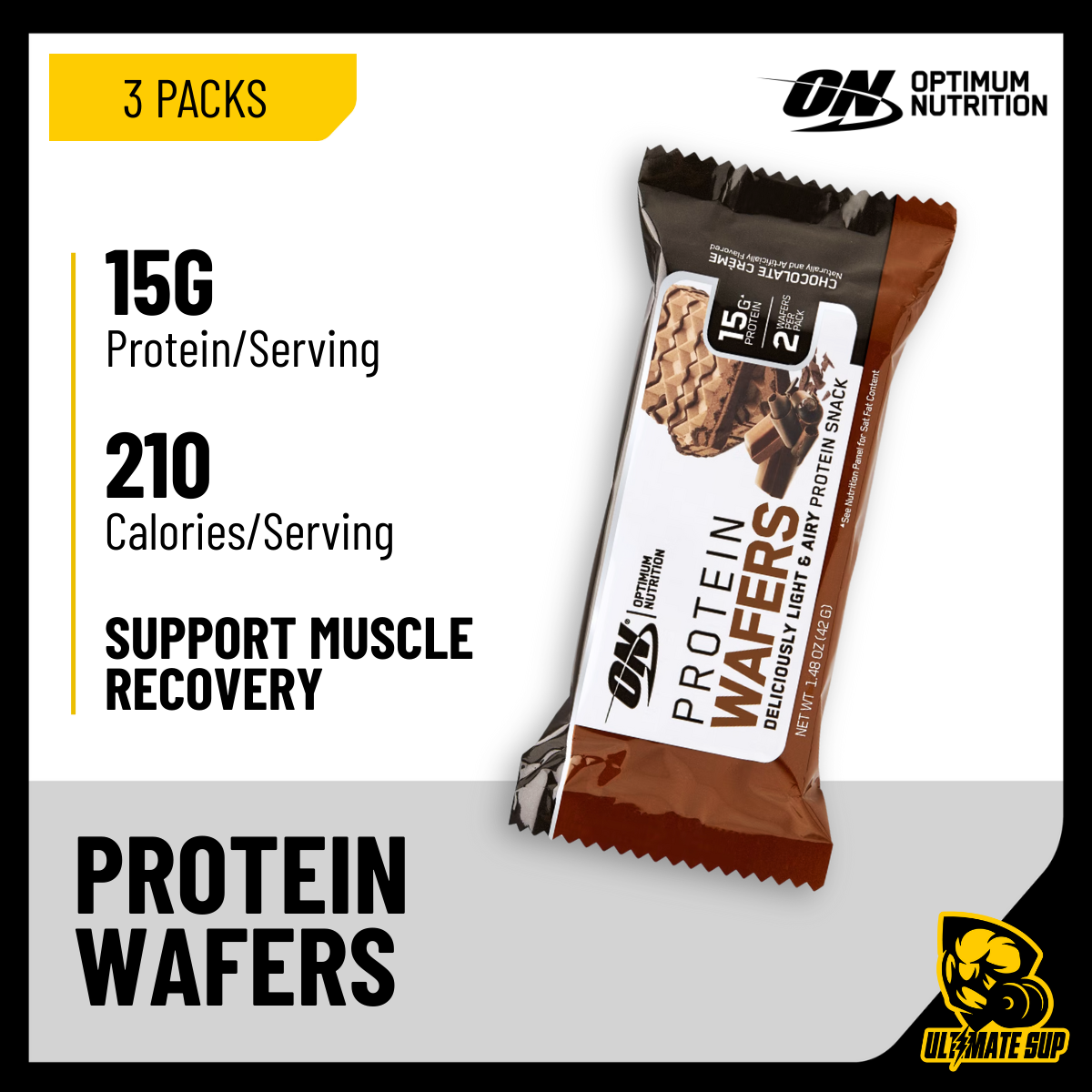Optimum Nutrition, Protein Wafers, 3 Packs - Ultimate Sup Singapore