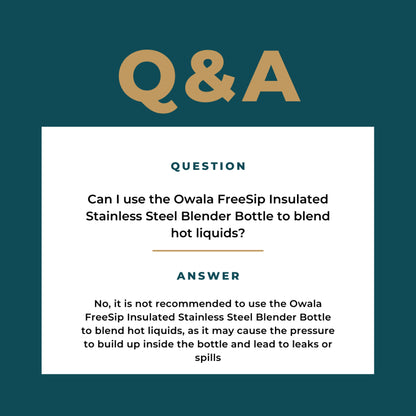 Owala, FreeSip Insulated Stainless Steel Blender Bottle w Locking Push Button Lid, 19oz - 24oz - 32oz - 40oz - Ultimate Sup Singapore