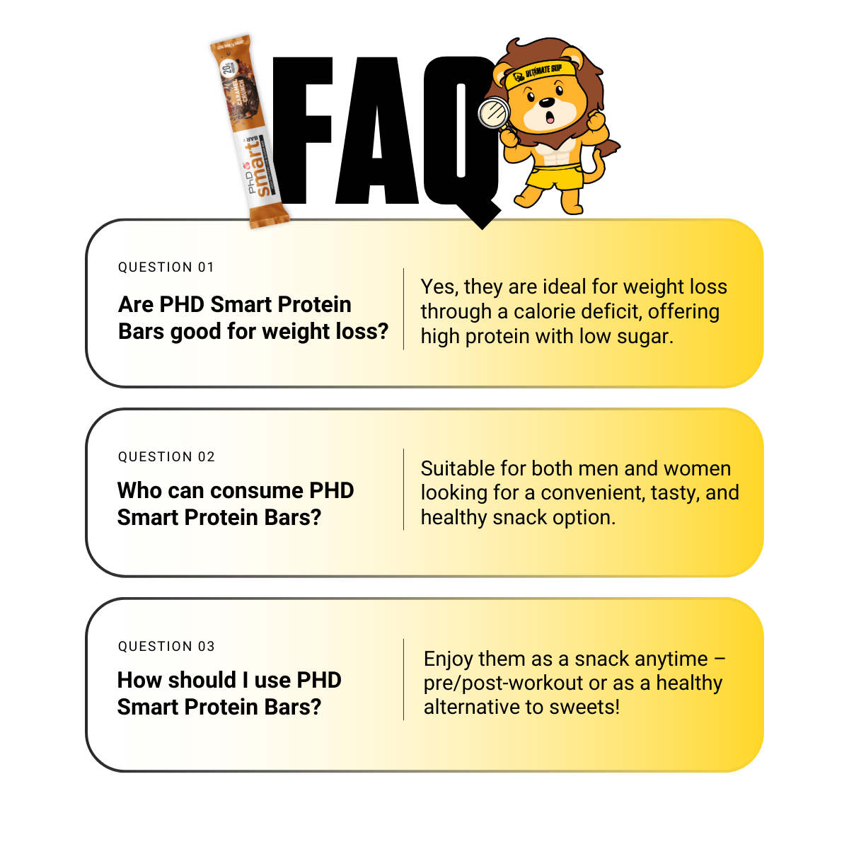 PHD Protein Bar, Various Flavors, 3-12 bars - Ultimate Sup Singapore