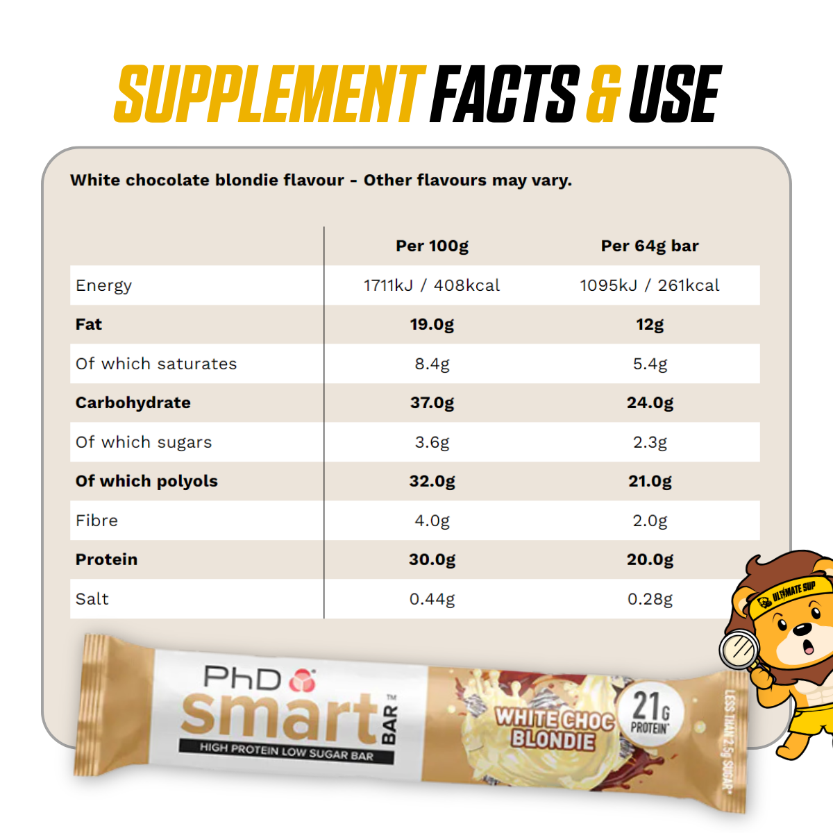 PHD Protein Bar, Various Flavors, 3-12 bars - Ultimate Sup Singapore