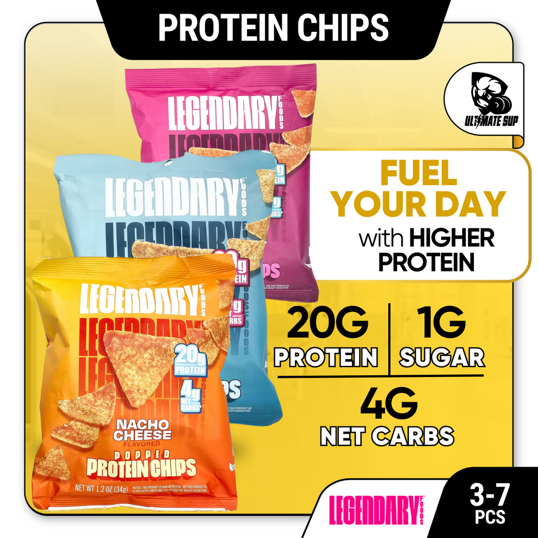 Legendary Foods, Popped Protein Chip, 3-7packs, Various Flavors - Ultimate Sup Singapore