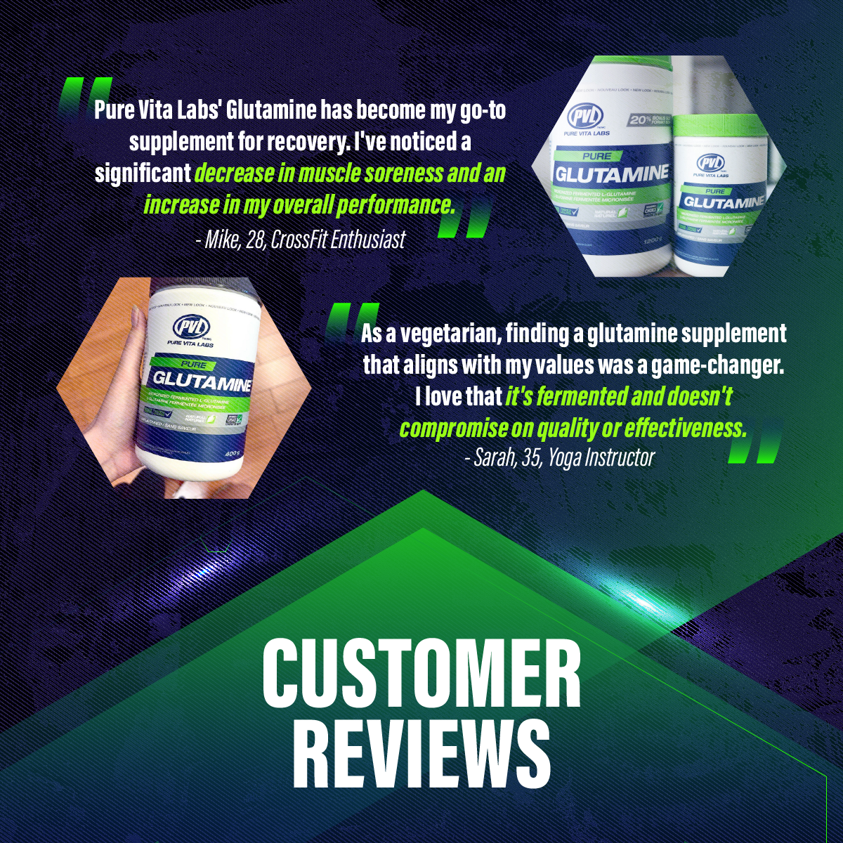 PVL, 100% Pure Glutamine – Recovery, 400g - Ultimate Sup Singapore