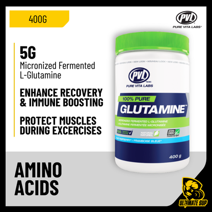 PVL, 100% Pure Glutamine – Recovery, 400g - Ultimate Sup Singapore