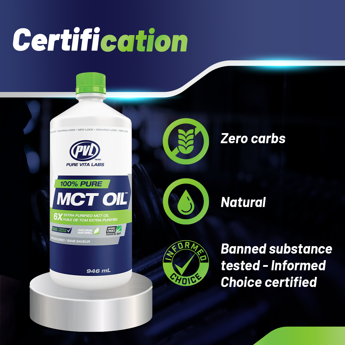 PVL, 100% Pure MCT Oil, 946 ml - Ultimate Sup Singapore
