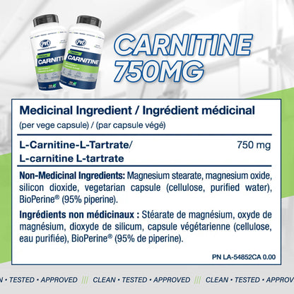 PVL, Carnitine 750 mg – Fat Burner, 90 VegCaps - Ultimate Sup Singapore