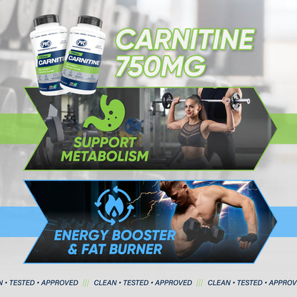 PVL, Carnitine 750 mg – Fat Burner, 90 VegCaps - Ultimate Sup Singapore