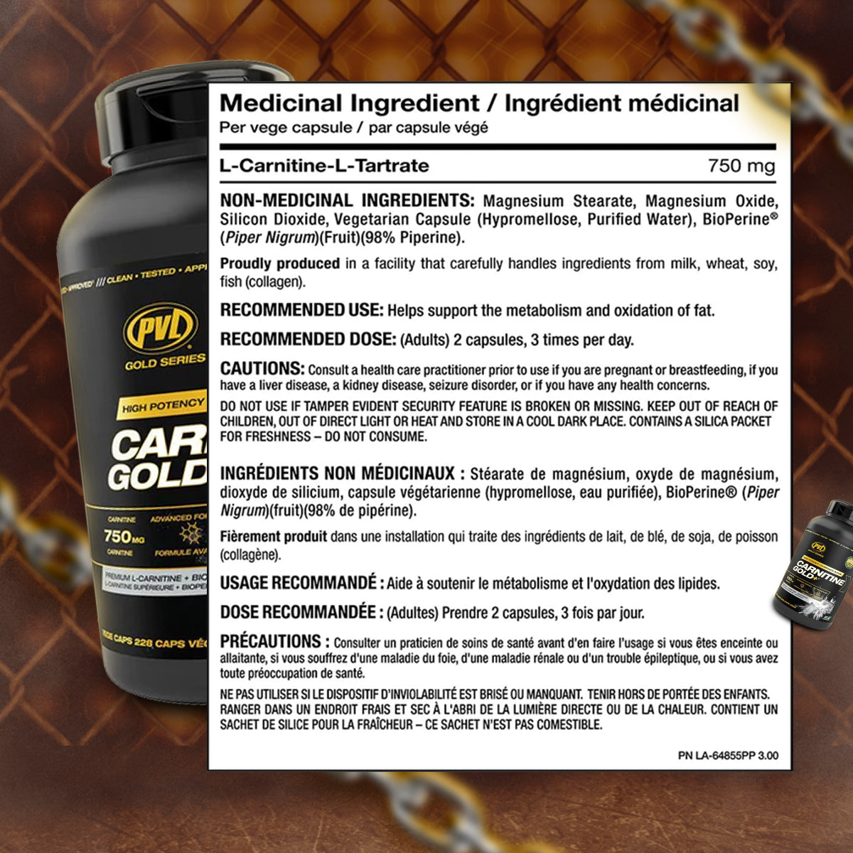 PVL, Carnitine Gold+ L-Carnitine Fat Burning, 228 Caps Ultimate Sup PVL, Carnitine Gold+ L-Carnitine Fat Burning, 228 Caps Ultimate Sup